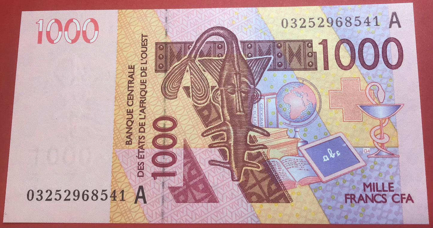 West African States/Cote D’Ivoire - 1000 Francs 2003 P#115Aa Kvalitet 0