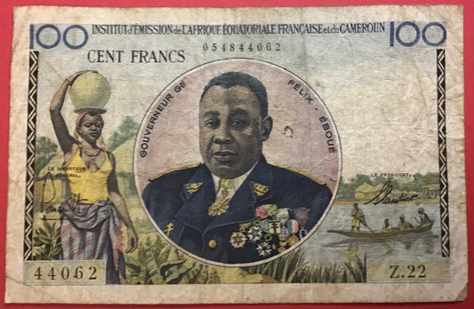 Equatorial African States - 100 Francs (1961-62) P#1f Kvalitet 1-/1