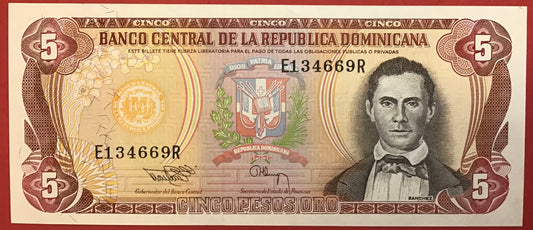 Dominican Republic - 5 Pesos Oro 1994 P#146 Kvalitet 0