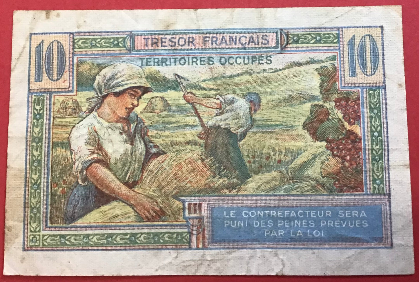 France - 10 Francs 1947 *Military use in Germany and Austria* P#M7 Kvalitet 1