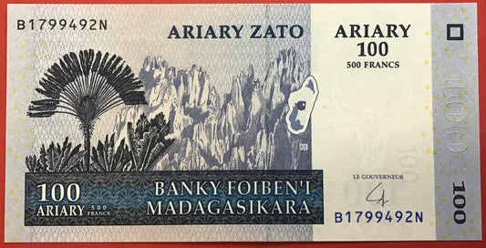 Madagascar - 100 Ariary 2004 P#86b Kvalitet 0