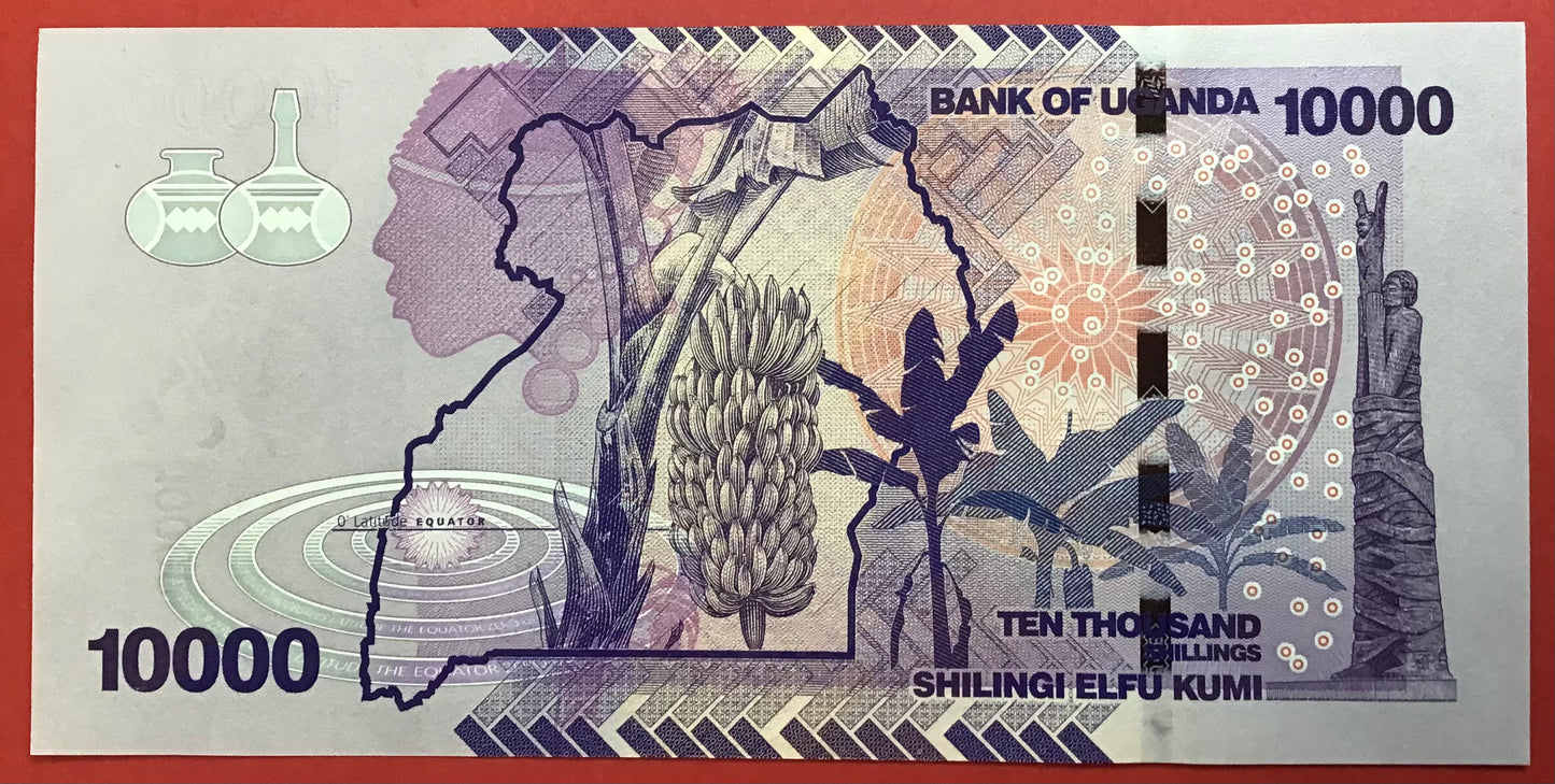 Uganda - 10.000 Shillings 2021 P#52 Kvalitet 0