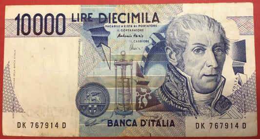 Italy - 10.000 Lire 3.9.1984 P#112d Kvalitet 1/1+