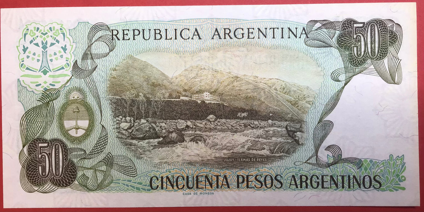 Argentina - 50 Pesos Argentinos (1983-85) P#314a(2) Kvalitet 01