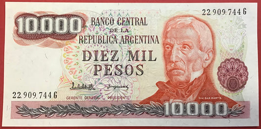Argentina - 10.000 Pesos (1976-83) P#306b Kvalitet 0