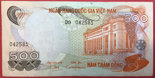 South Vietnam - 500 Dông (1970) P#28a Kvalitet 1+
