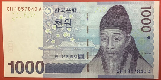 South Korea - 1000 Won (2007) P#54a Kvalitet 0