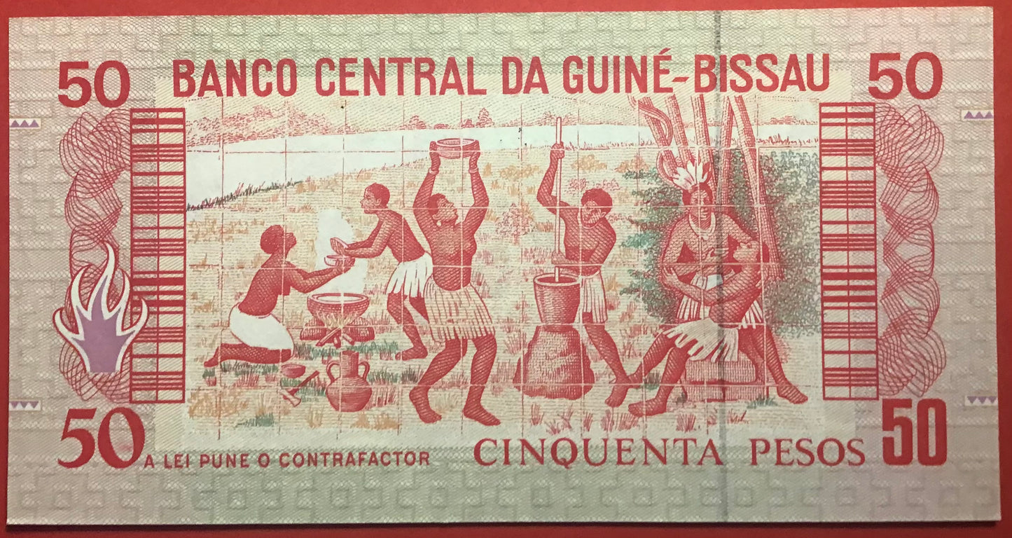 Guinea-Bissau - 50 Pesos 1.3.1990 P#10 Kvalitet 0