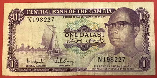 Gambia - 1 Dalasi (1971-87) P#4e Kvalitet 1