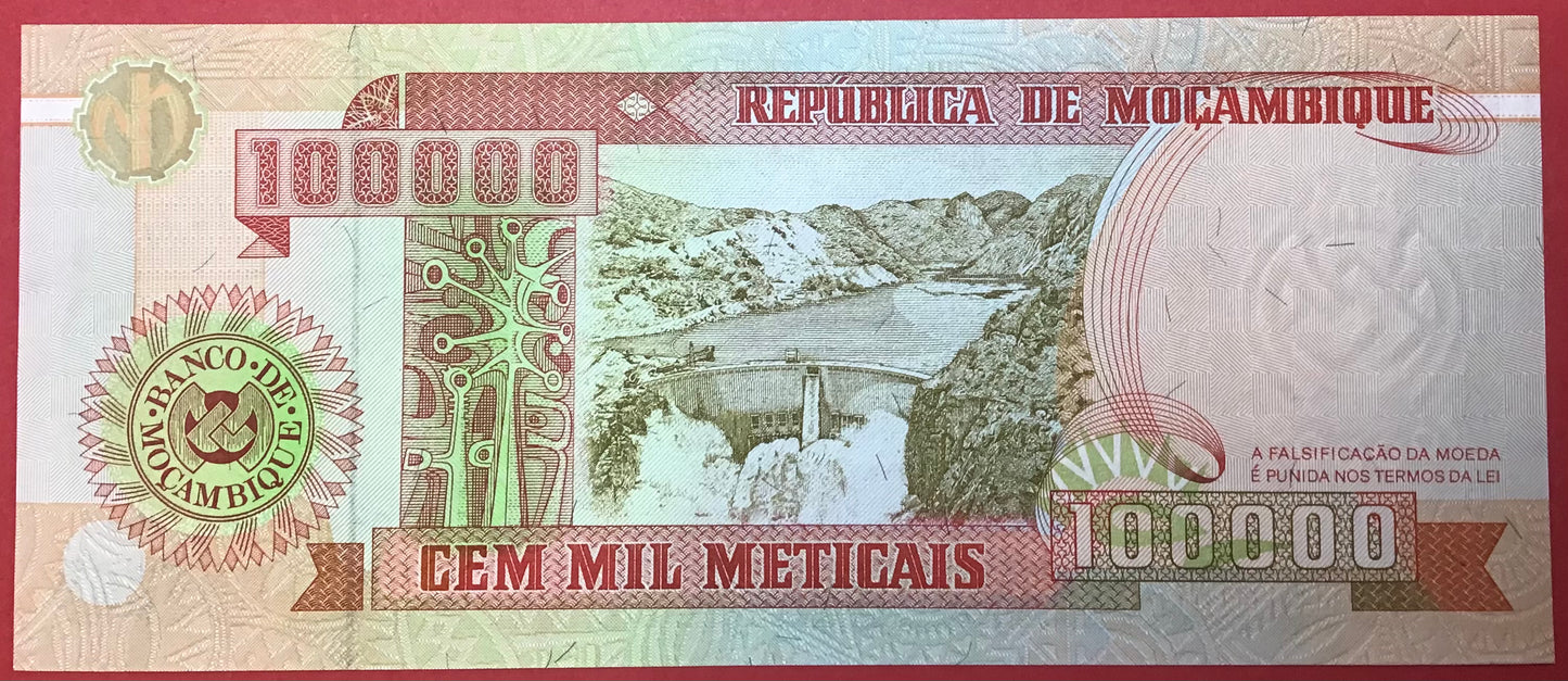 Mozambique - 100.000 Meticais 16.6.1993 P#139 Kvalitet 0