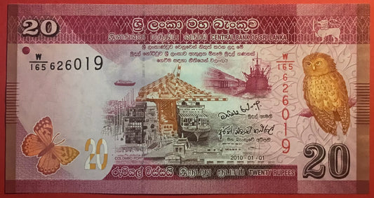 Sri Lanka - 20 Rupees 1.1.2010 P#123a Kvalitet 0