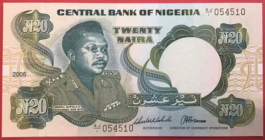 Nigeria - 20 Naira 2005 P#26i Kvalitet 0