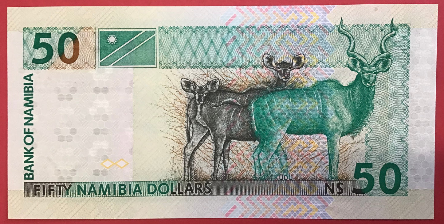 Namibia - 50 Namibia Dollars (1999) P#7a Kvalitet 0