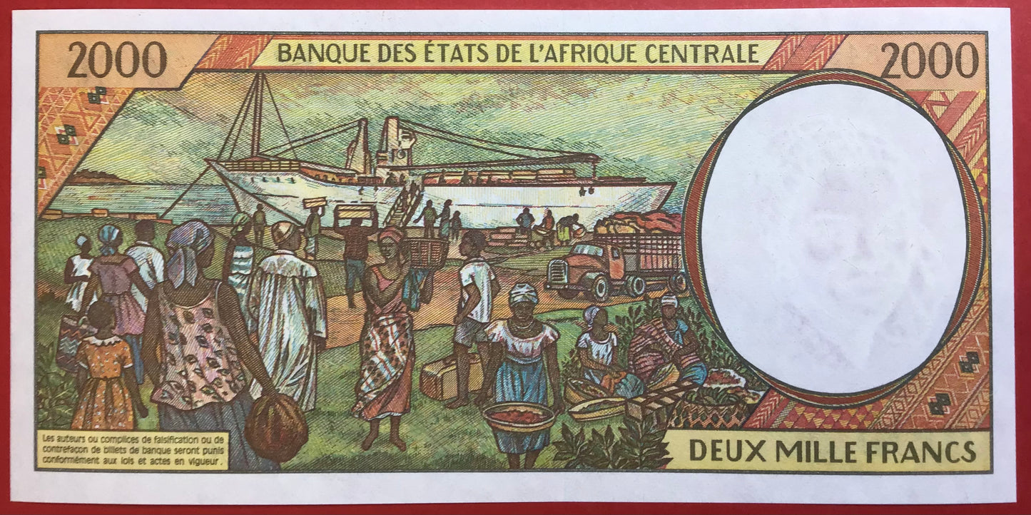 Central African Republic/Gabon - 2000 Francs 2000 P#403Lg Kvalitet 0