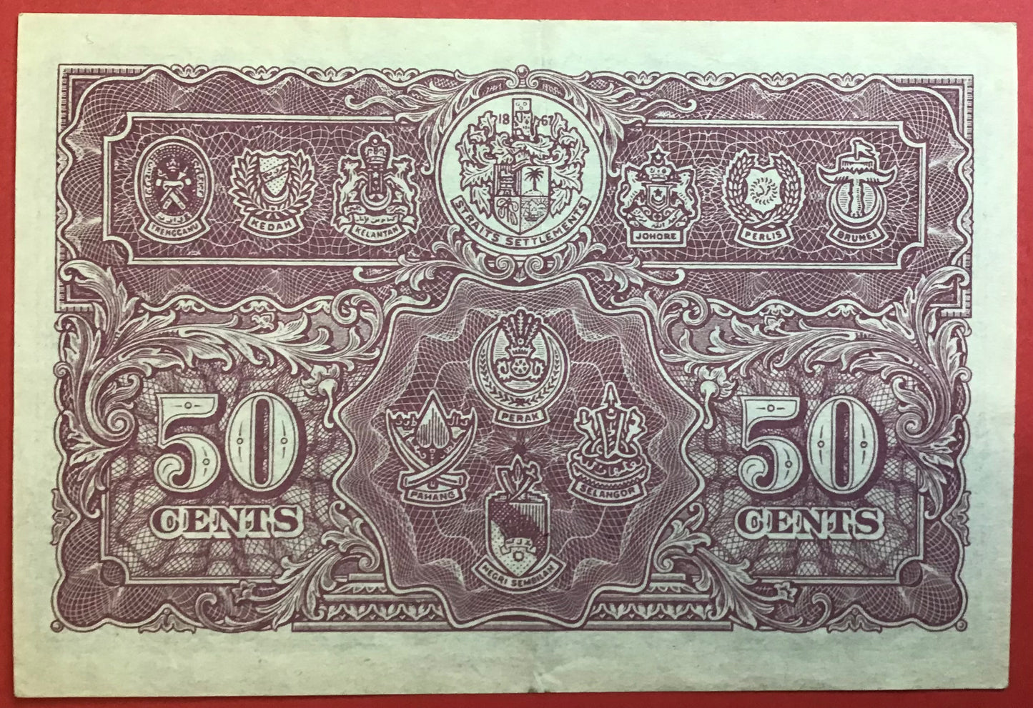 Malaya/Board Of Commissioners Of Currency - 50 Cents 1.7.1941 P#10b Kvalitet 1+/01