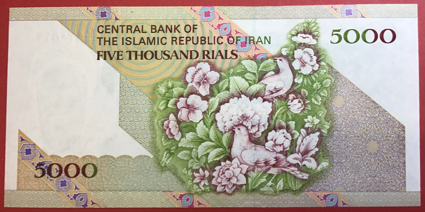 Iran - 5000 Rials (1993-) P#145f Kvalitet 0