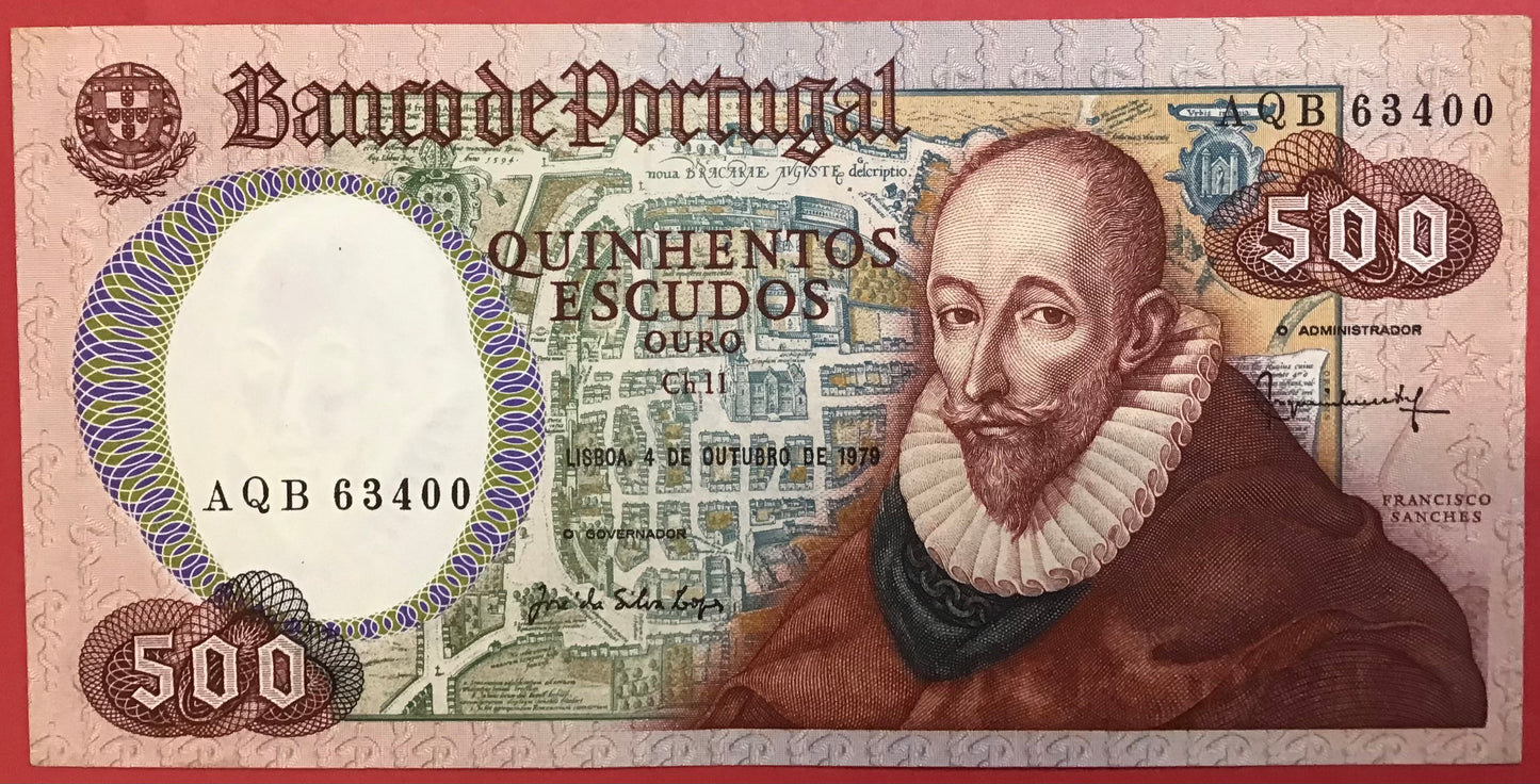 Portugal - 500 Escudos 4.10.1979 P#177a Kvalitet 01/0