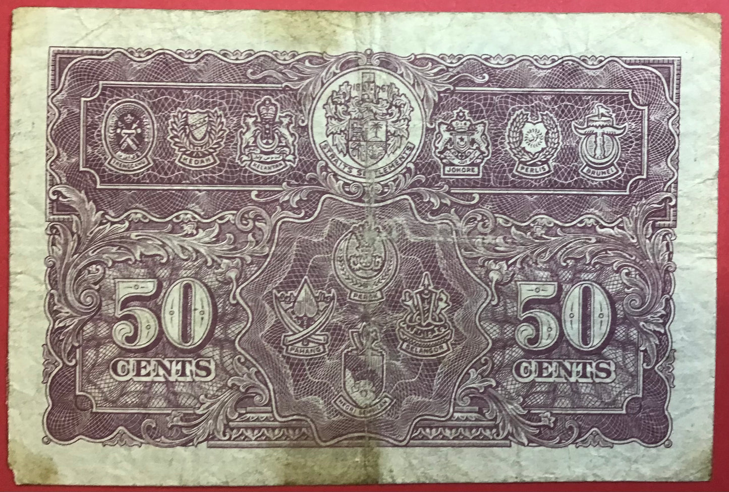 Malaya/Board Of Commissioners Of Currency - 50 Cents 1.7.1941 P#10a Kvalitet 1-/1