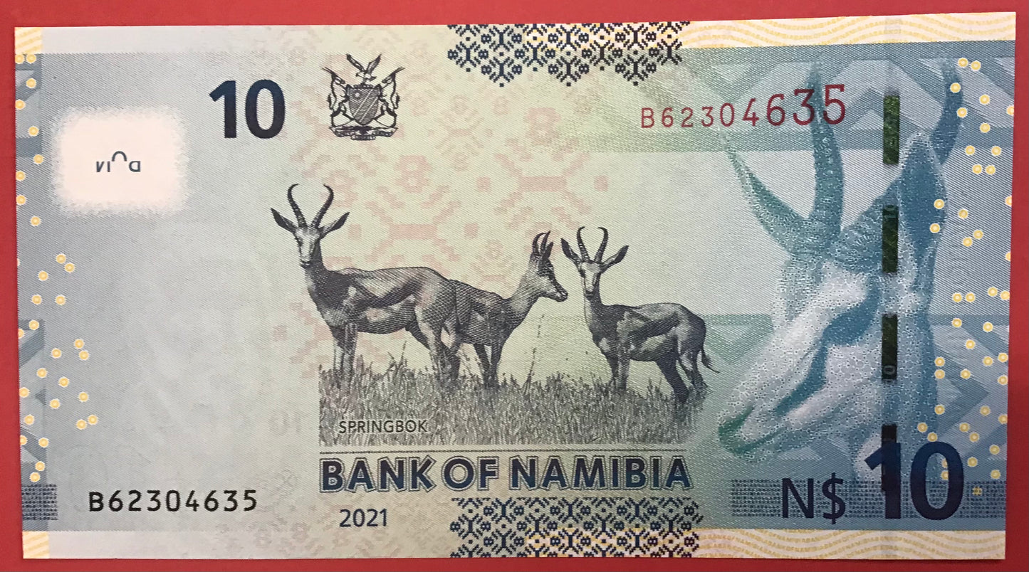 Namibia - 10 Namibia Dollars 2021 P#16 Kvalitet 0