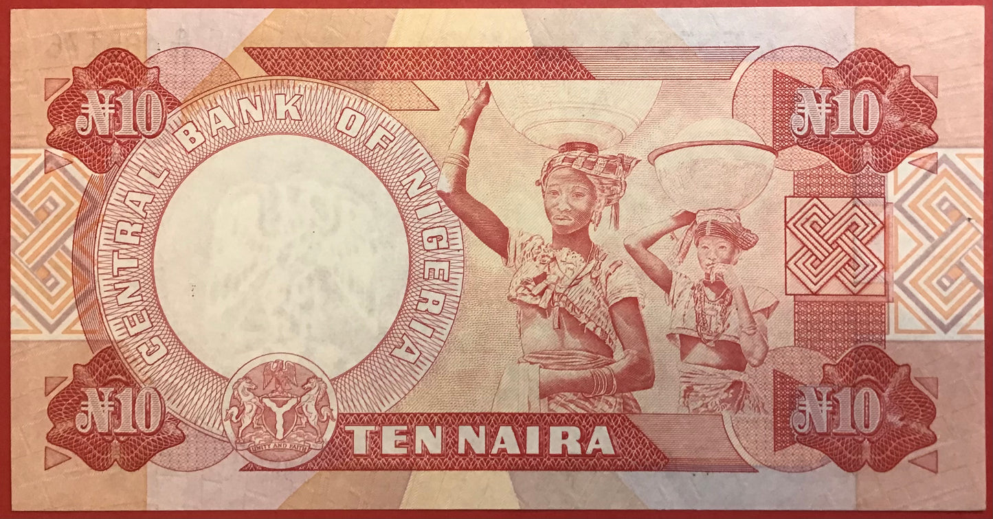 Nigeria - 10 Naira (1984-2000) P#25c Kvalitet 0