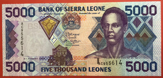Sierra Leone - 5000 Leones 4.8.2006 P#27c Kvalitet 0