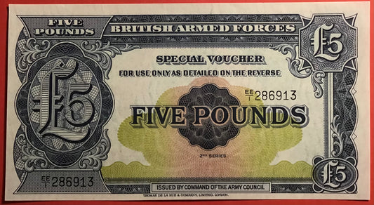 Great Britain - 5 Pounds (1948) *British Armed Forces* P#M23 Kvalitet 0