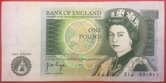 Great Britain - 1 Pound (1978-80) P#377a Kvalitet 1+