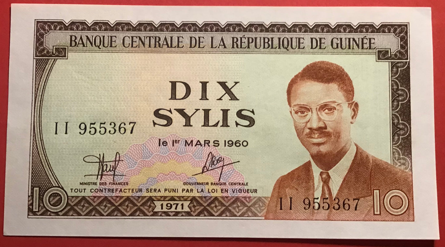 Guinea - 10 Sylis 1971 P#16 Kvalitet 01/0
