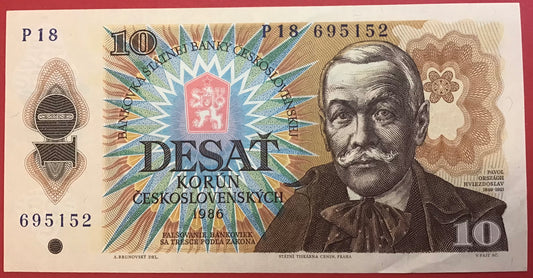 Czechoslovakia - 10 Korun 1986 P#94b Kvalitet 01