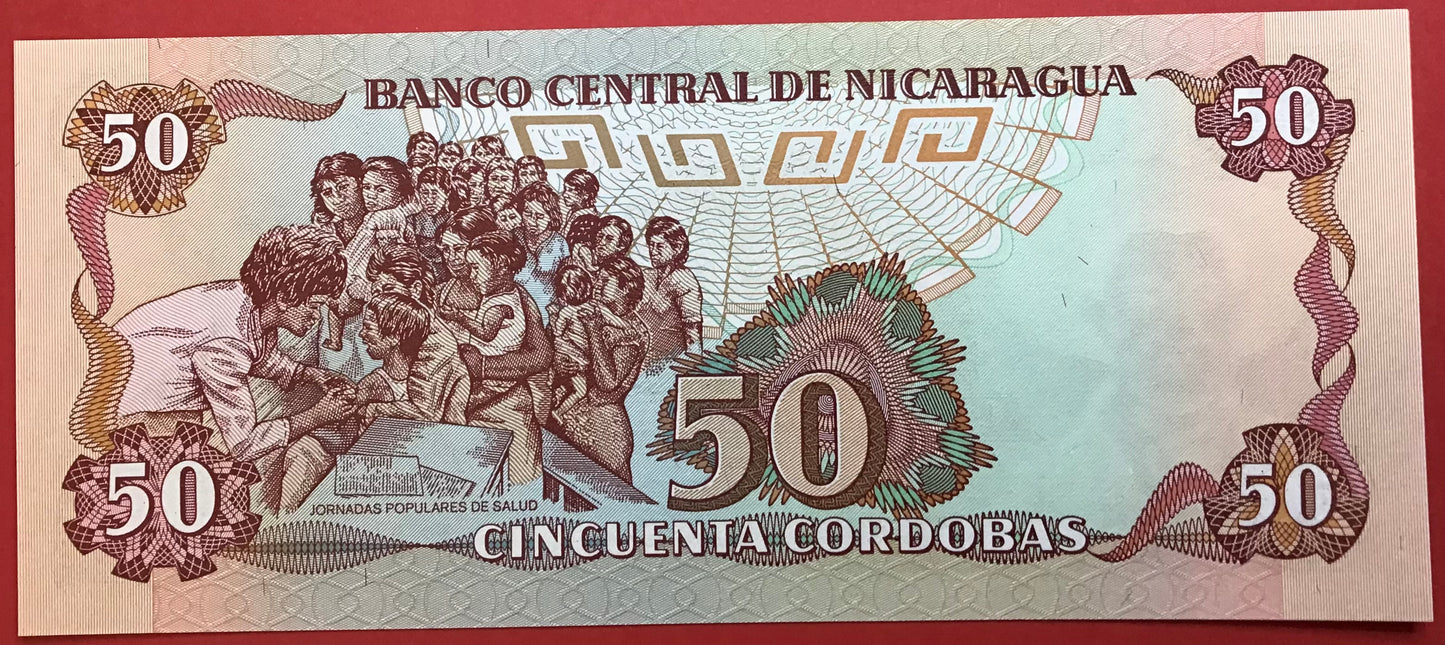Nicaragua - 50 Córdobas 1985 P#153a Kvalitet 0