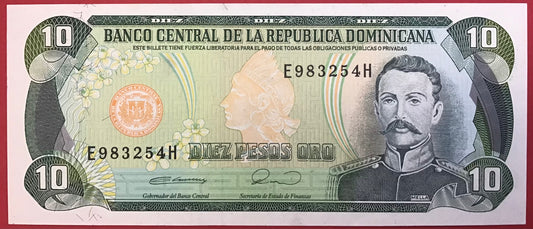 Dominican Republic - 10 Pesos Oro 1990 P#132 Kvalitet 0