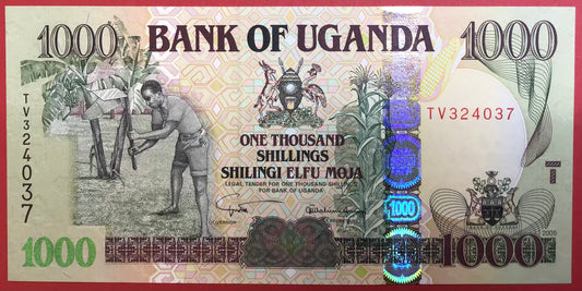Uganda - 1000 Shillings 2005 P#43a Kvalitet 0