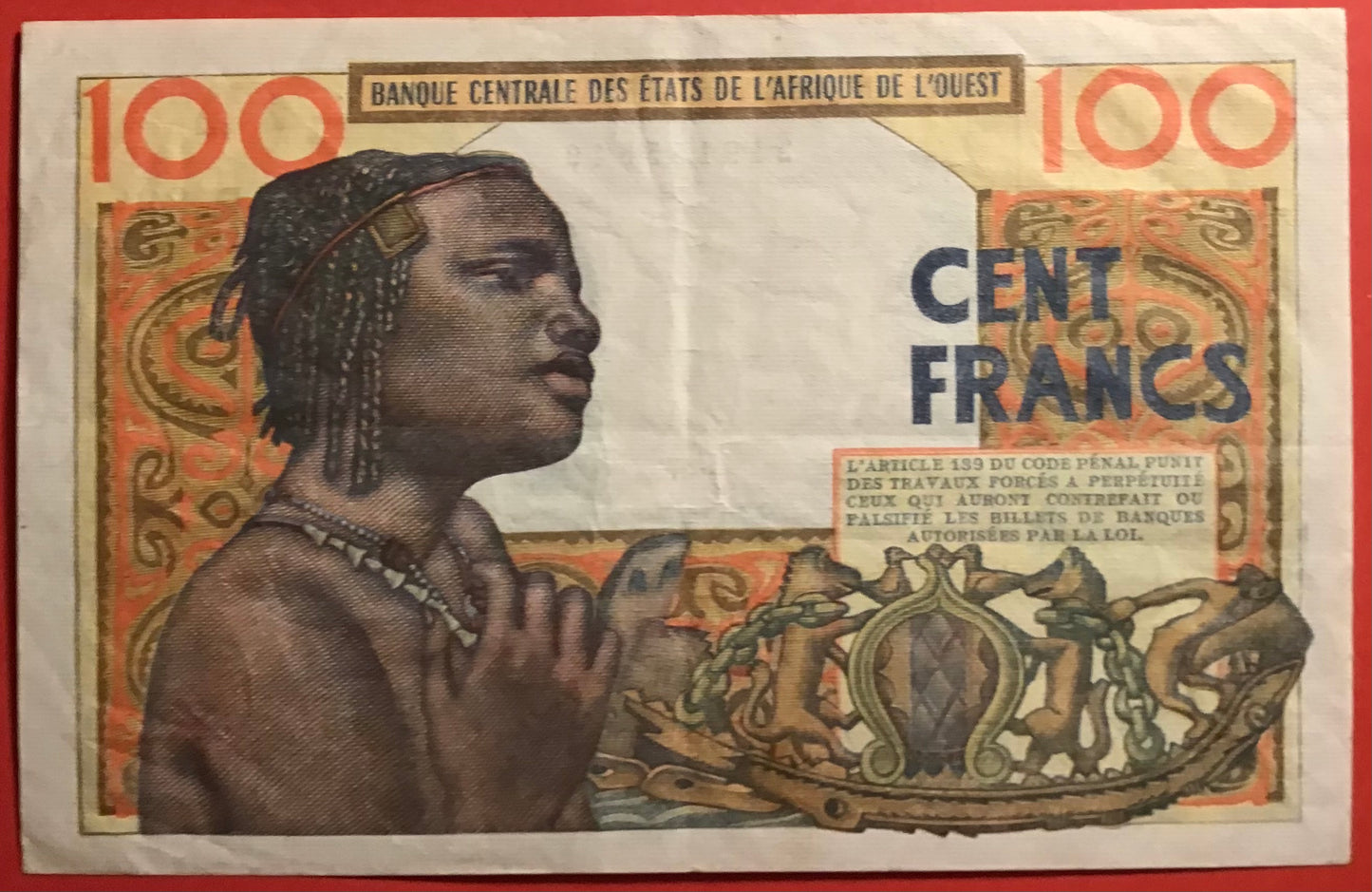 West African States - 100 Francs 23.4.1959 P#2a Kvalitet 1+
