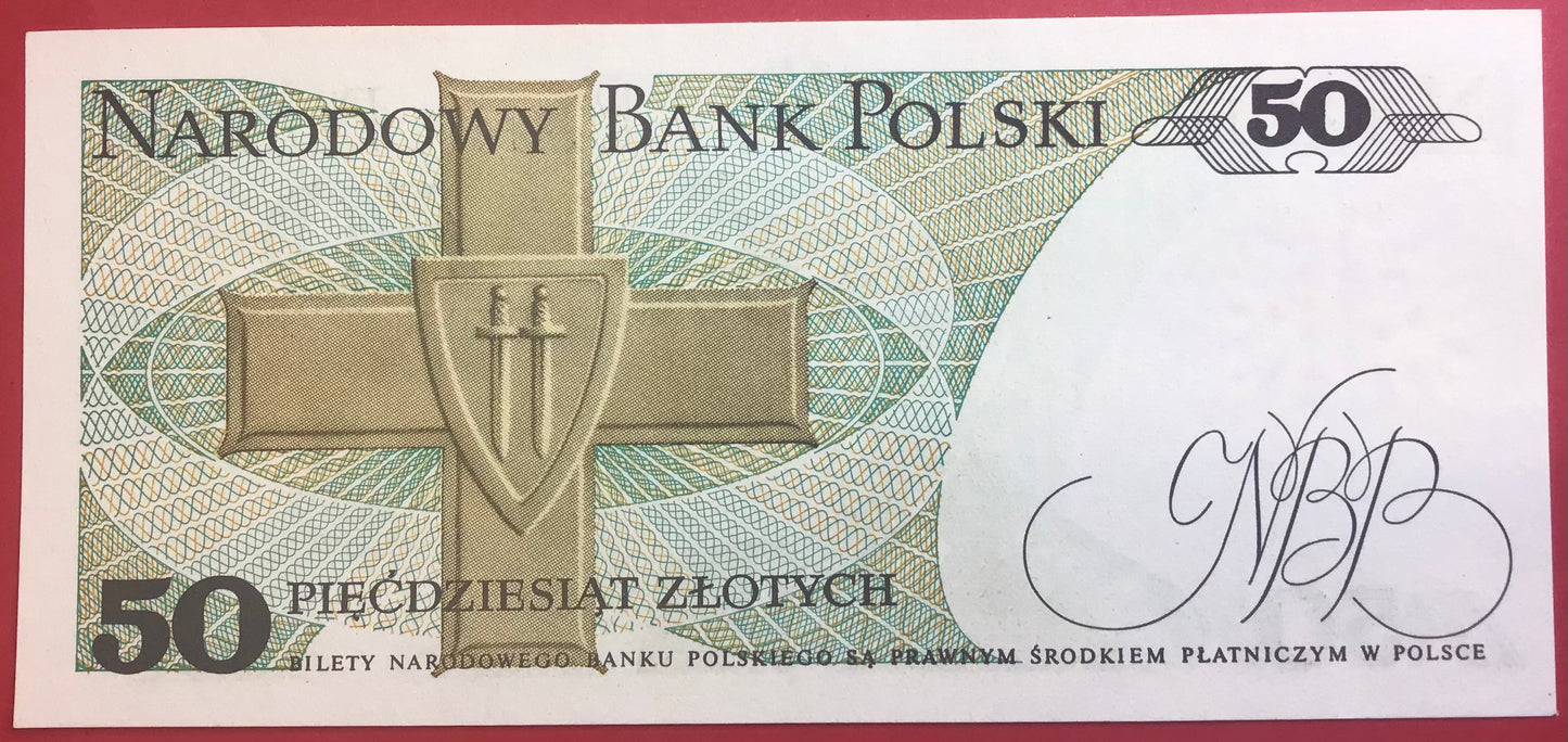 Poland - 50 Zlotych 1.6.1986 P#142c Kvalitet 0