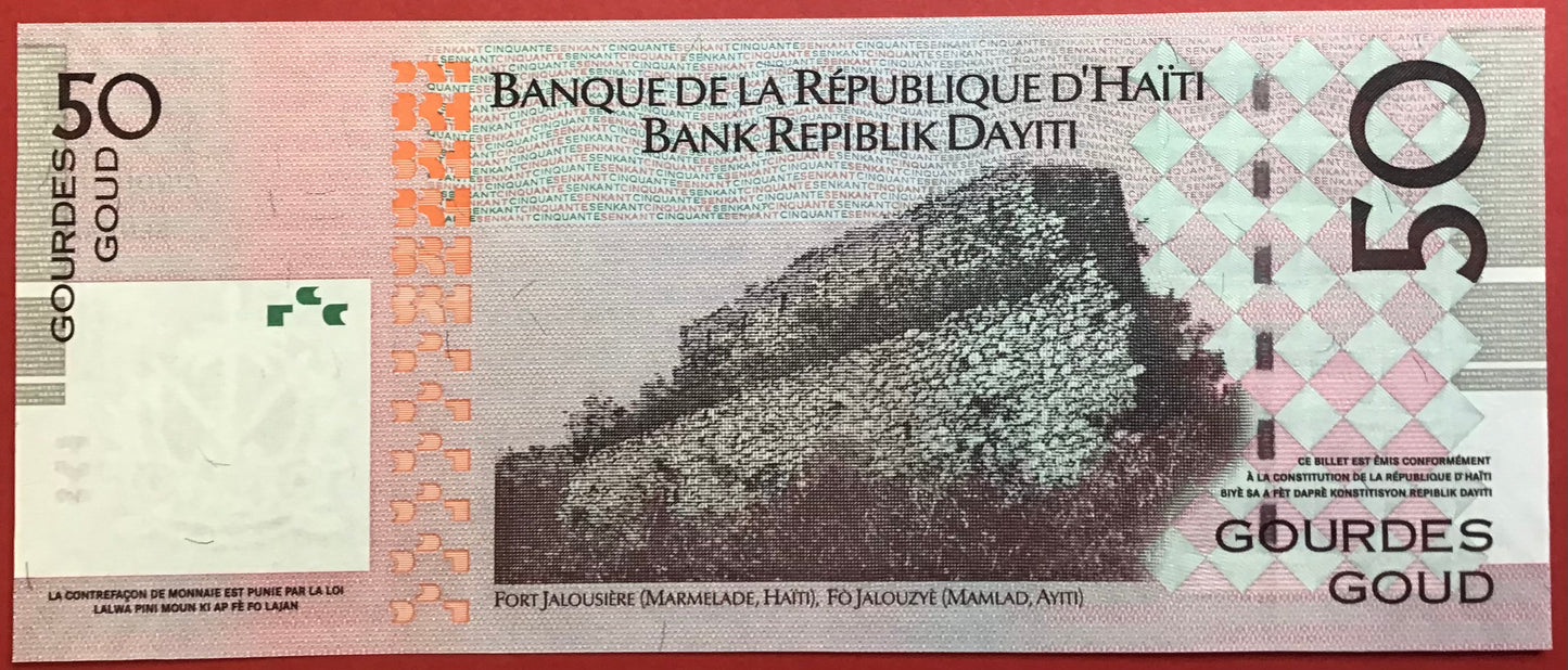 Haiti - 50 Gourdes 2014 P#274e Kvalitet 0