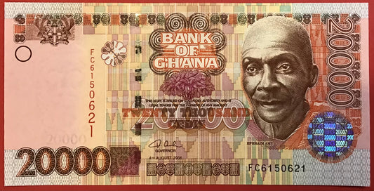 Ghana - 20.000 Cedis 4.8.2006 P#36c Kvalitet 0