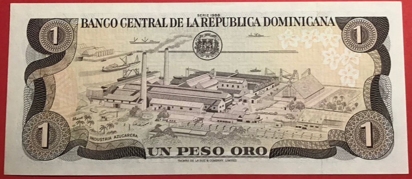 Dominican Republic - 1 Peso Oro 1988 P126c Kvalitet 0