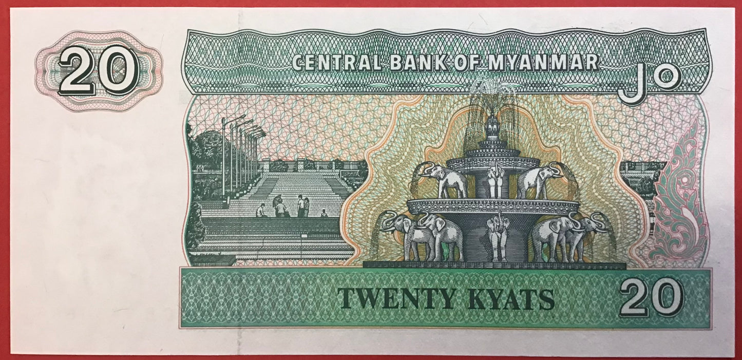 Myanmar - 20 Kyat (1994) P#72 Kvalitet 0