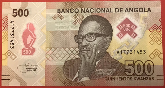 Angola - 500 Kwanzas 2020 P#W161 Kvalitet 0