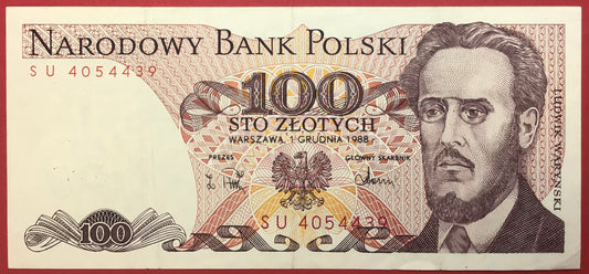 Poland - 100 Zlotych 1.5.1988 P#143e Kvalitet 1+