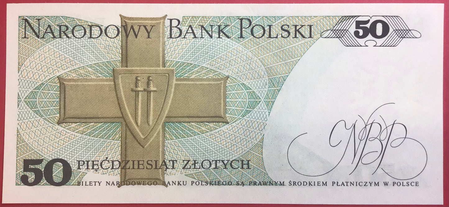 Poland - 50 Zlotych 1.12.1988 P#142c Kvalitet 0