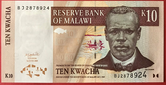 Malawi - 10 Kwacha 1.6.2004 P#51 Kvalitet 0