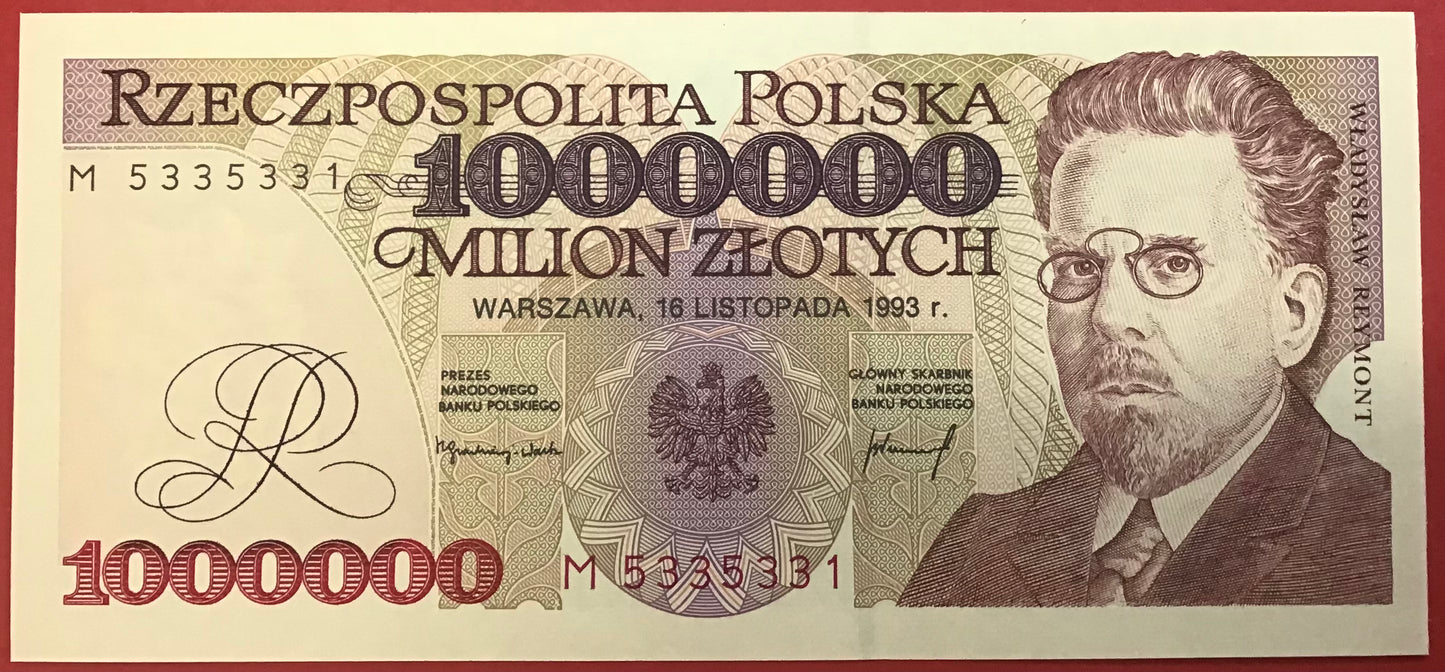 Poland - 1.000.000 Zlotych 16.11.1993 P#162a Kvalitet 0