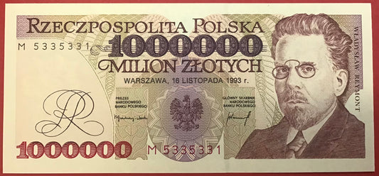 Poland - 1.000.000 Zlotych 16.11.1993 P#162a Kvalitet 0