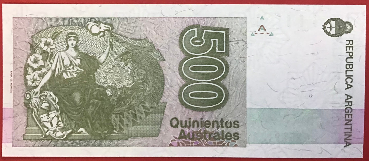 Argentina - 500 Australes (1988-90) P#328b Kvalitet 0