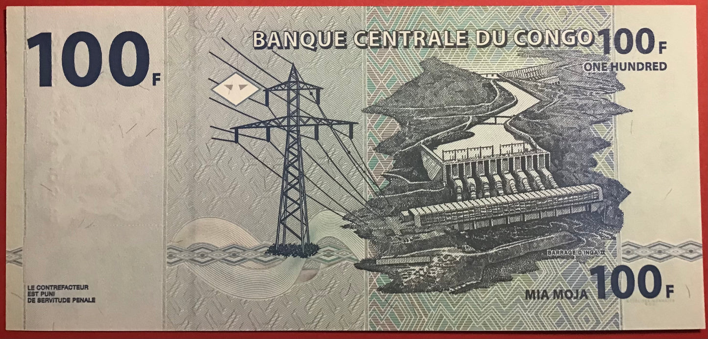 Congo Democratic Republic - 100 Francs 30.6.2013 P#98b Kvalitet 0