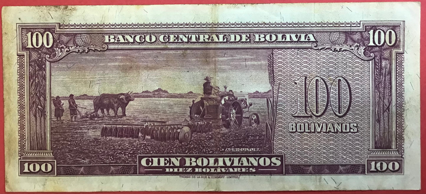 Bolivia - 500 Bolivianos (1945) P#148 Kvalitet 1/1+