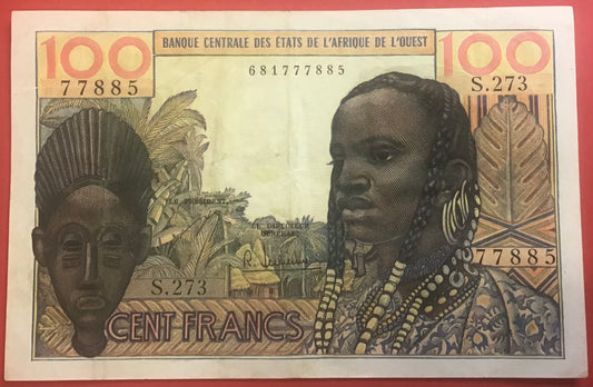 West African States - 100 Francs (1959) P#2b Kvalitet 1+