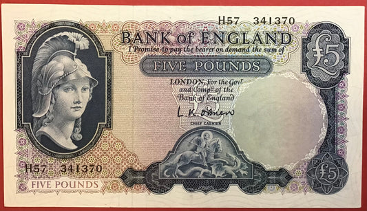 Great Britain - 5 Pounds (1961-1963) P#372a Kvalitet 01