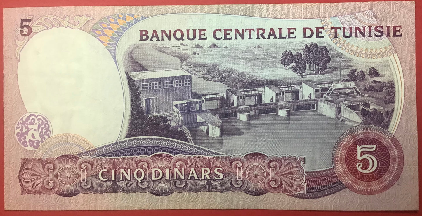 Tunisia - 5 Dinars 3.11.1983 P#79 Kvalitet 1+